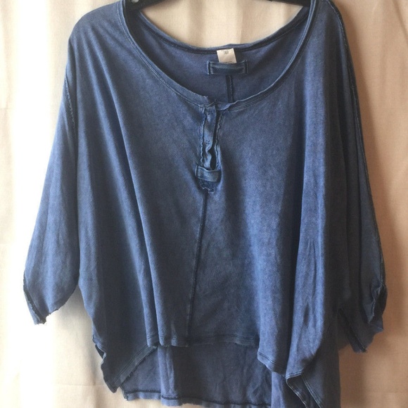 Free People First Base High Low Henley Shirt - Picture 4 of 5